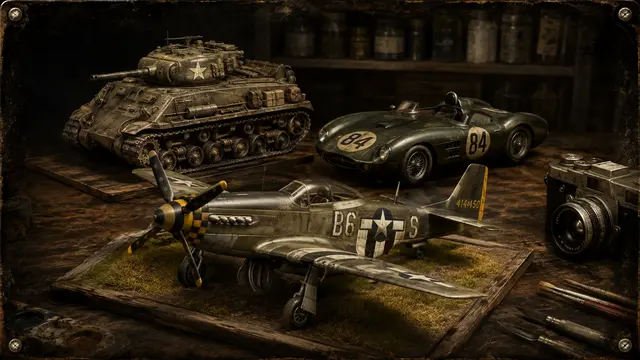 Modelos concluídos em exposição